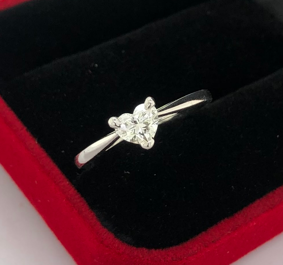 GIA-Certified .50 Carat Diamond Engagement Ring PLATINUM ER546
