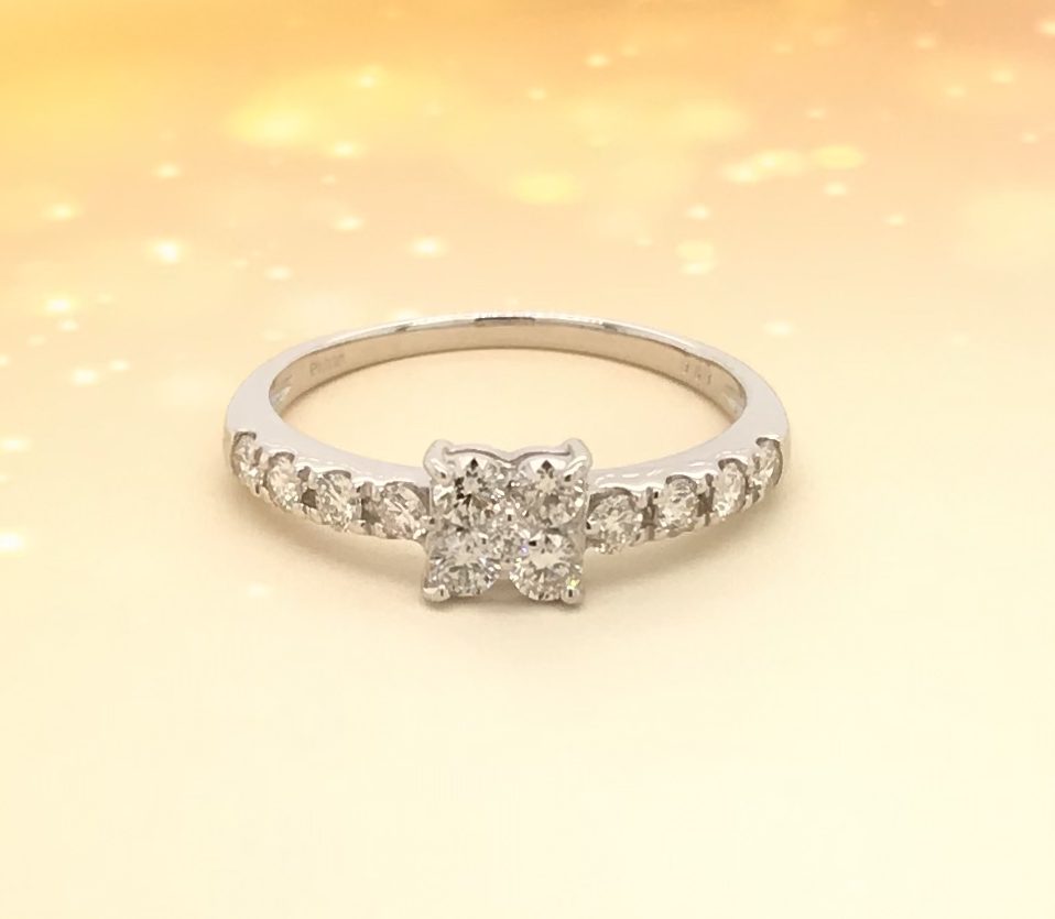 .50 CTW Diamond Engagement Ring PLATINUM ER533