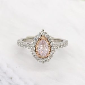 GIA-Certified .50 Carat Diamond w/ .70 CTW Diamond EngagementRing PLATINUM ER580