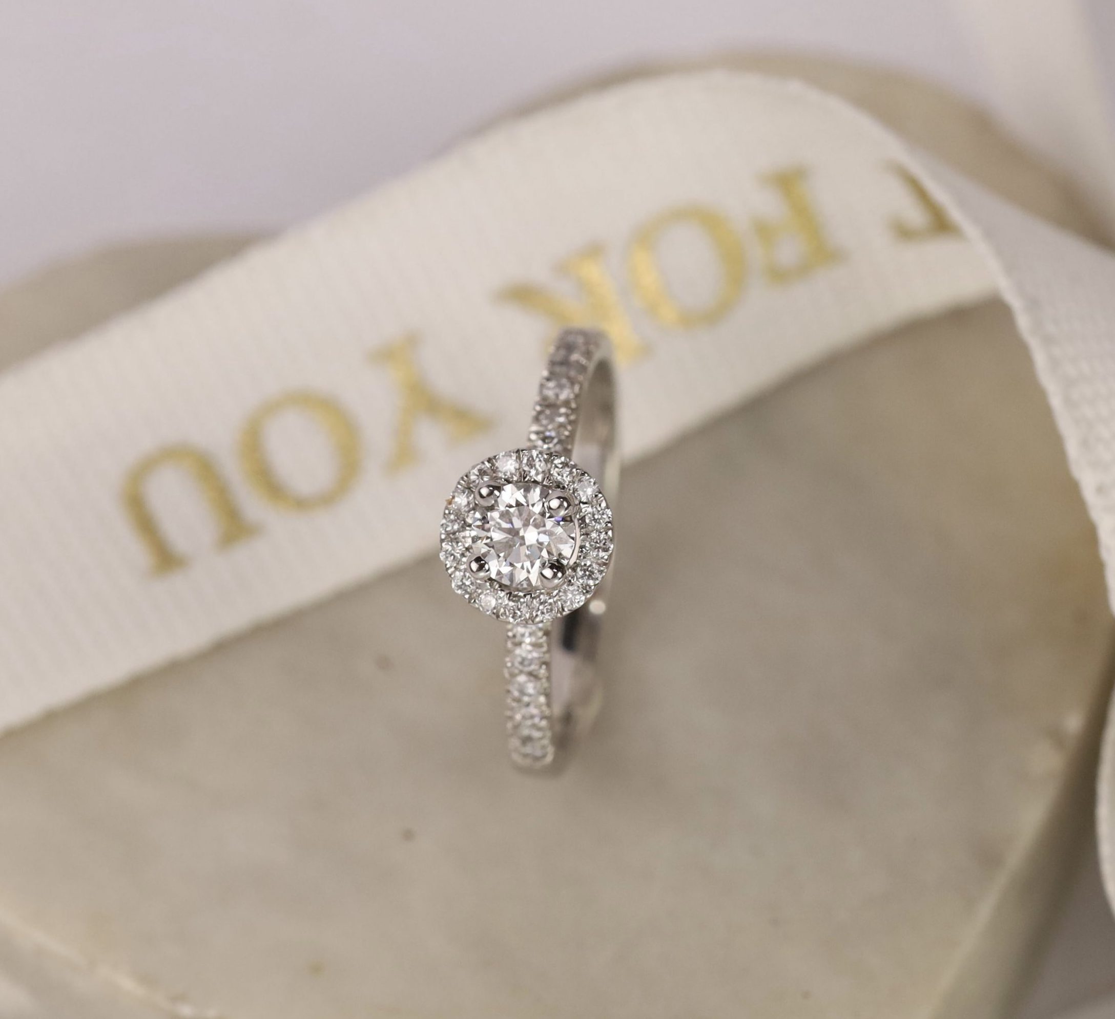 GIA-Certified .30 Carat Diamond w/ .22 CTW Engagement Ring PLATINUM ER657