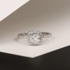 GIA-Certified 1.03 Carat w/.37 CTW Diamond Engagement Ring PLATINUM ER659