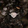 GIA-Certified .50 Carat Diamond w/ .62 CTW Engagement Ring PLATINUM ER671