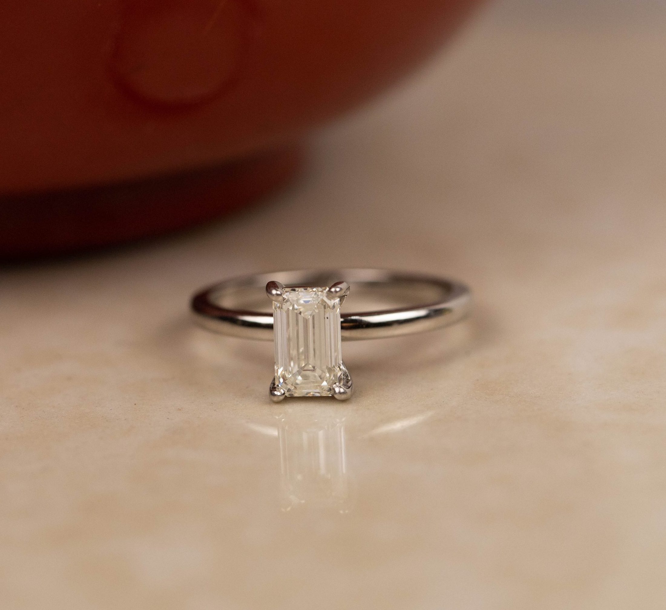 GIA-Certified 1.01 Carat Diamond Engagement Ring PLATINUM ER637