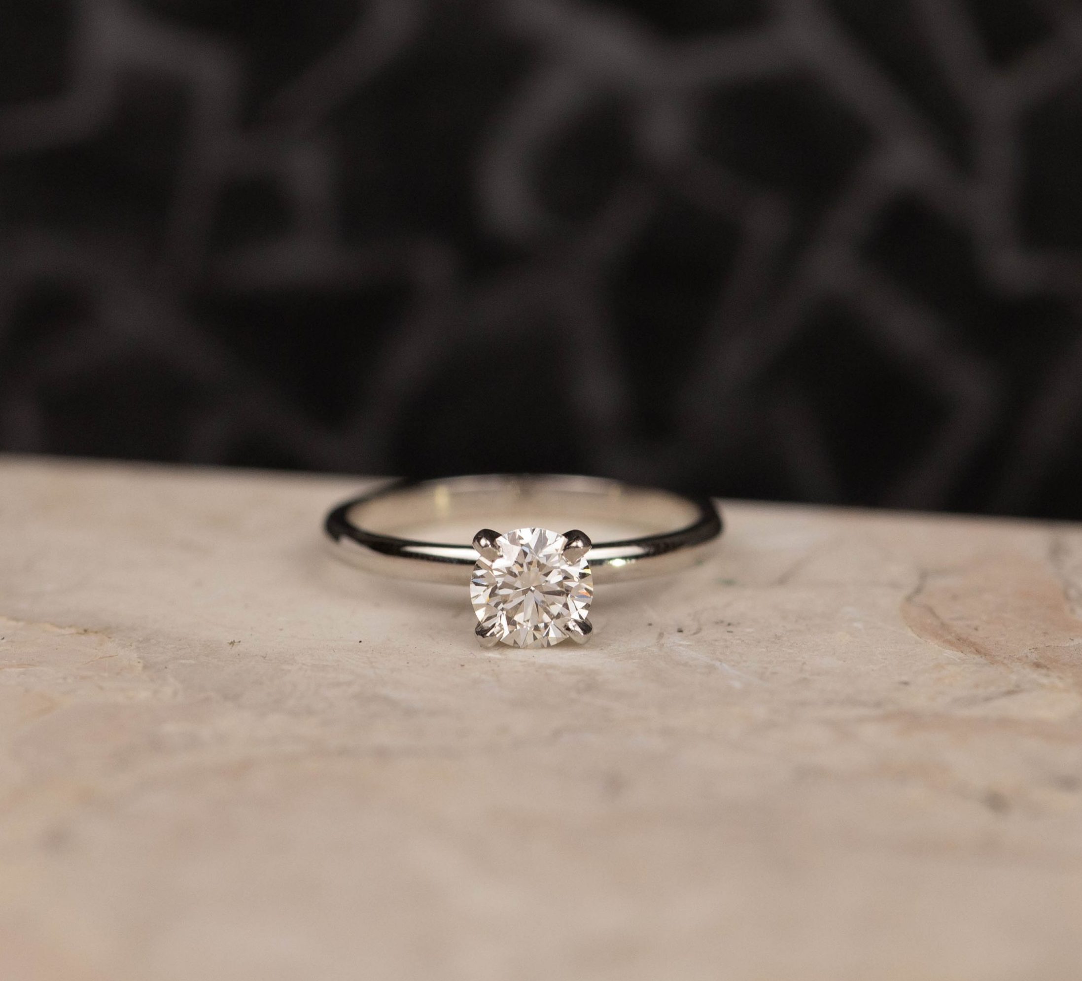 GIA-Certified .70 Carat Diamond Engagement Ring PLATINUM ER685