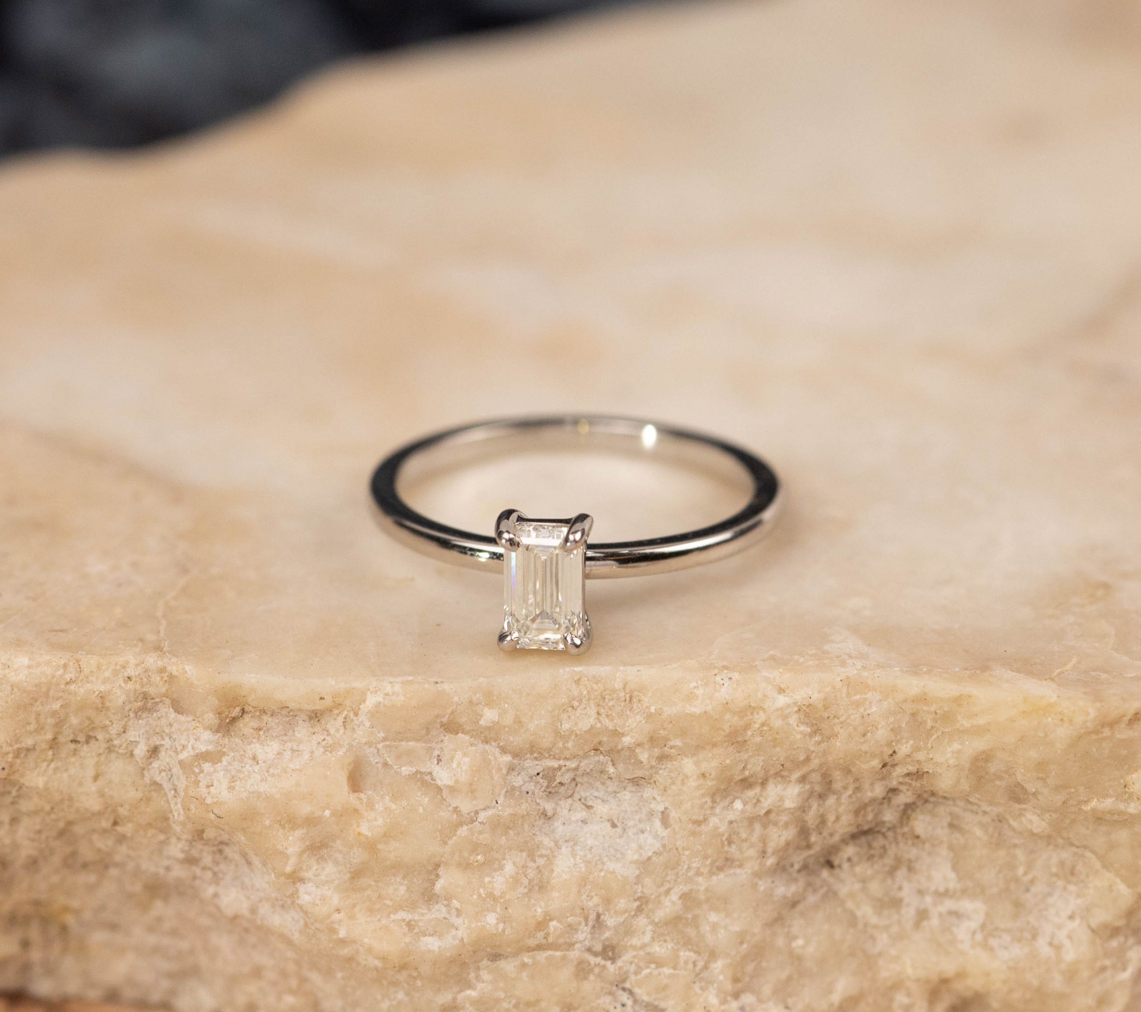 GIA-Certified .50 Carat Diamond Engagement Ring PLATINUM ER687