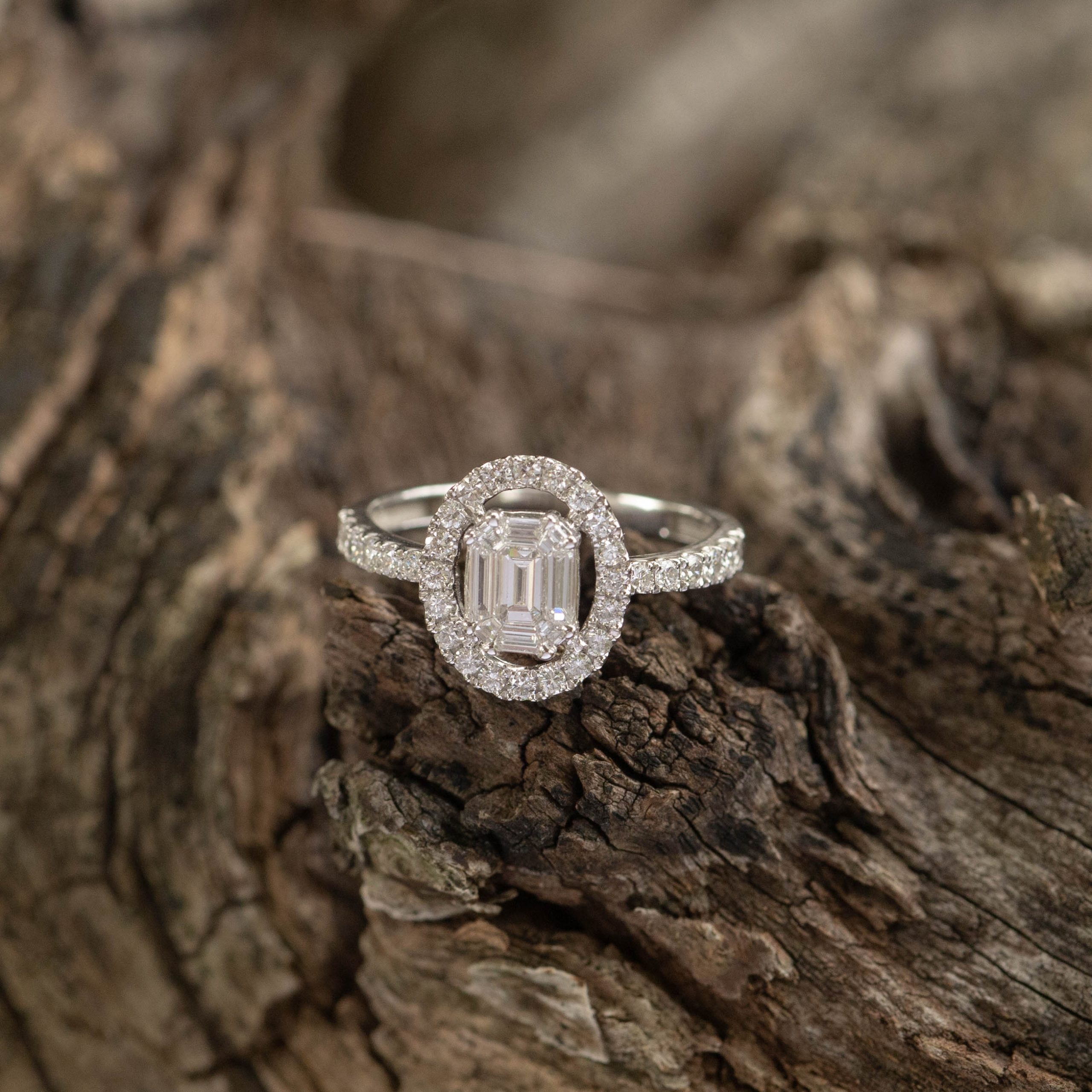 .66 CTW Diamond Engagement Ring PLATINUM ER691