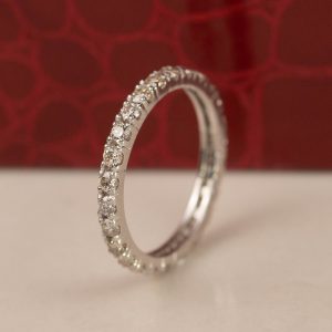 1.00 CTW Diamond Full Eternity Ring PLATINUM HE311