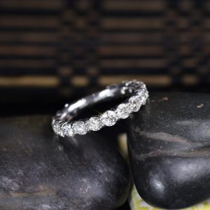 2.00 CTW Diamond Half Eternity Ring PLATINUM HE298