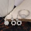 2.15 CTW Diamond Necklace, Earrings & Ring Set PLATINUM JS157