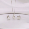 .62 CTW Diamond Earrings & Necklace Set PLATINUM JS136