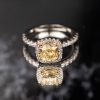 GIA-Certified 1.57 Carat Diamond w/.412 CTW Engagement Ring PLATINUM ER704