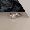 GIA-Certified .40 Carat Diamond w/.32 CTW Engagement Ring PLATINUM ER807