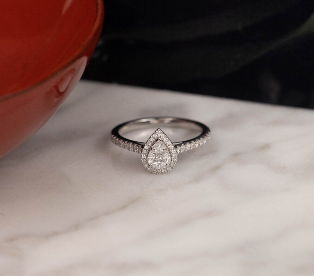 .34 CTW Diamond Engagement Ring PLATINUM ER855
