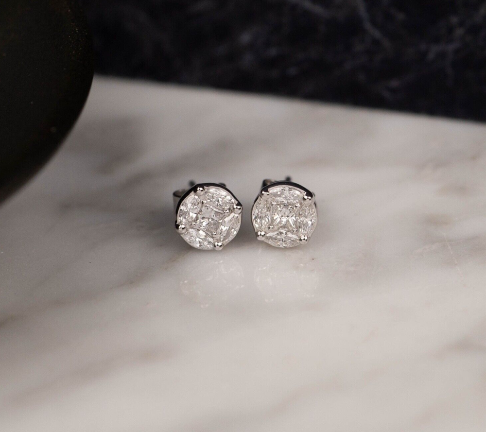 .55 CTW Diamond Earrings PLATINUM JS176E
