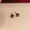 .30 CTW Black Diamond Stud Earrings PLATINUM E927