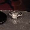 GIA-Certified .80 Carat Diamond w/.24 CTW Engagement Ring PLATINUM ER936