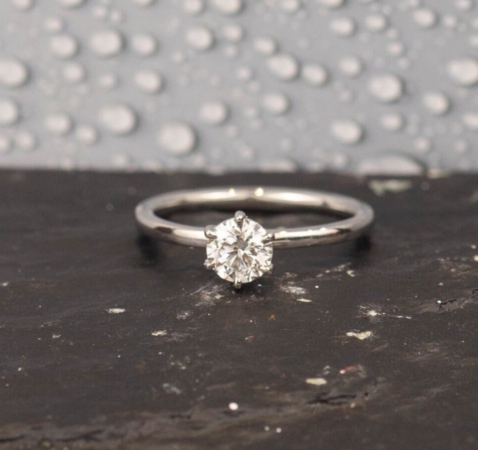 GIA-Certified .50 Carat Diamond Engagement Ring PLATINUM ER920