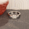 GIA-Certified 1.00 Carat Diamond w/.20 CTW Engagement Ring PLATINUM ER912