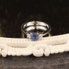 .96 Carat Blue Sapphire with .22 CTW Diamond Ring PLATINUM R315