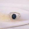 2.27 Carat Blue Sapphire w/ .18 CTW Diamond Ring PLATINUM R199