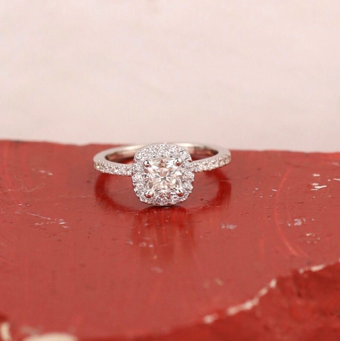 Certified-GIA .90 Carat Diamond w/.22 CTW Engagement Ring PLATINUM ER076-PT