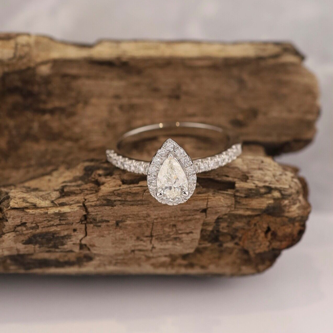 GIA-Certified .50 Carat Diamond w/.215 CTW Engagement Ring PLATINUM ER0162-PT