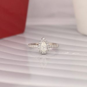 GIACertified.38Carat Diamond w/.26CTW Diamond Engagement Ring PLATINUM ER0270-PT
