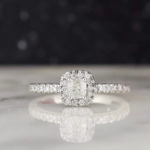 GIA-Certified.30 Carat Diamond w/.21 CTW Engagement Ring Platinum ER0304-PT