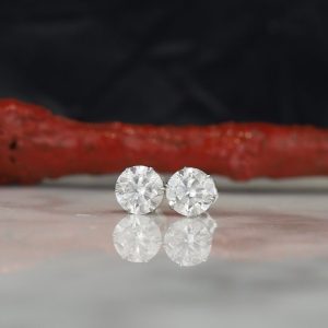 2.00 CTW Diamond Stud Earrings Platinum E087-PT