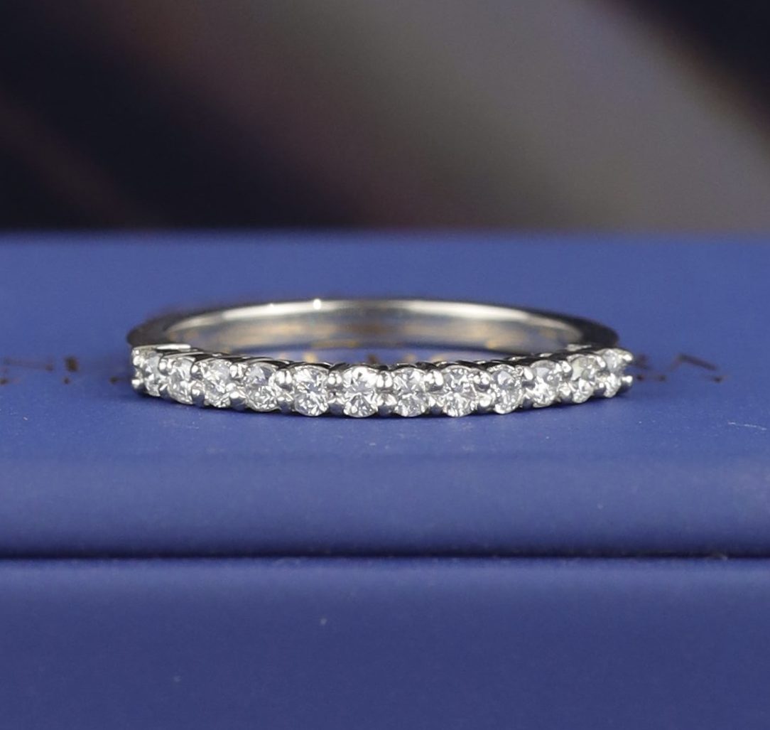 .24 CTW Diamond Half Eternity Ring Platinum HE444-1 PT