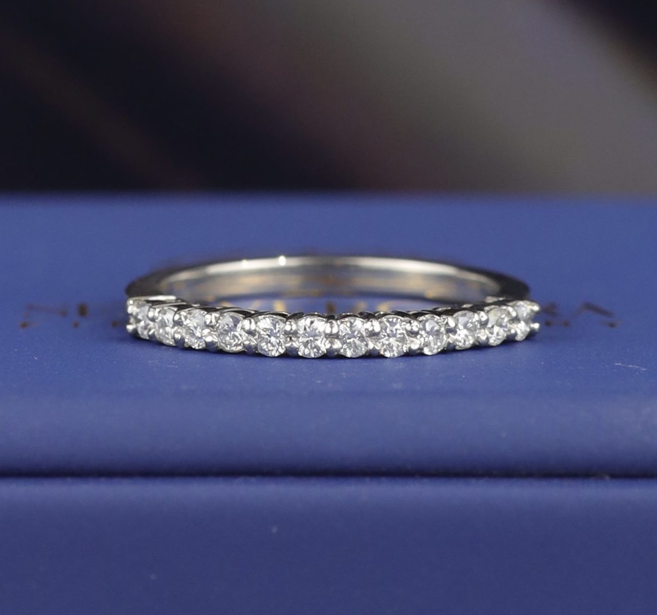 .24 CTW Diamond Half Eternity Ring Platinum HE444-2 PT