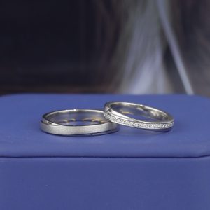 .105 CTW Diamond Wedding Rings Platinum WR338-4 PT