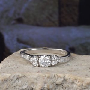 .736 CTW Diamond Engagement Ring Platinum ER0469-PT