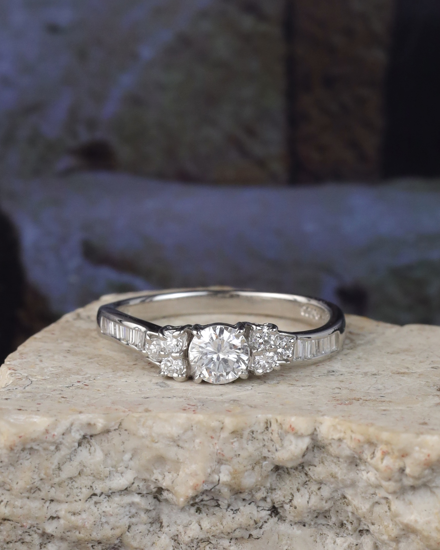 .736 CTW Diamond Engagement Ring Platinum ER0469-PT