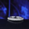 .35 CTW Diamond Half Eternity Ring Platinum HE235