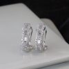 .94 CTW Diamond Clip Earrings Platinum & 18K White Gold E0226-PTWG