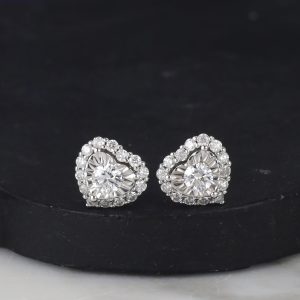 .80 CTW Diamond Stud Earrings Platinum & 18K White Gold E0227-PTWG