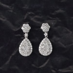 1.10 CTW Diamond Dangling Earrings Platinum E0229-PT