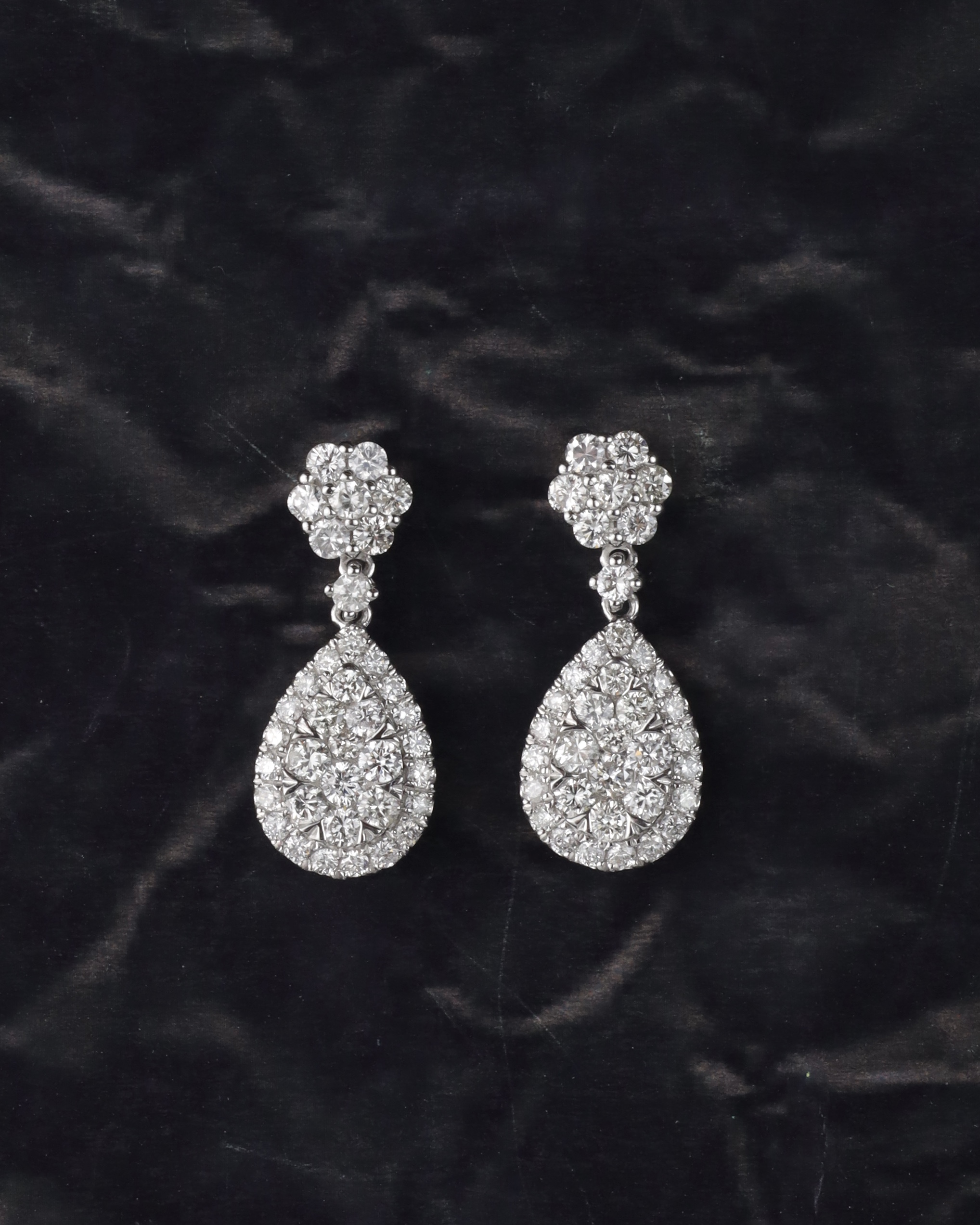1.10 CTW Diamond Dangling Earrings Platinum E0229-PT