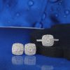 1.55 CTW Diamond Stud Earrings & Ring Set Platinum JS263-PT