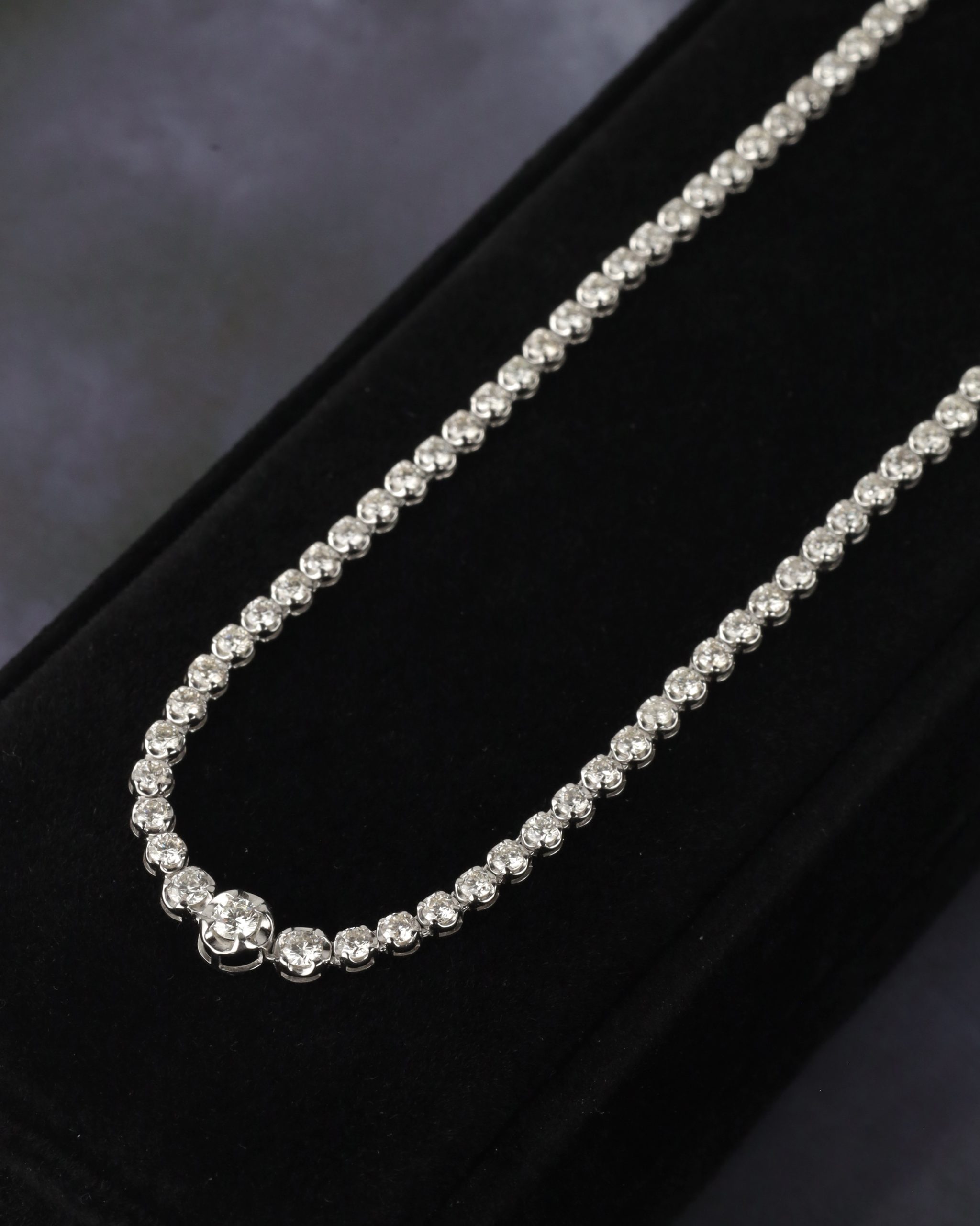 5.00 CTW Diamond Tennis Necklace Platinum N411-PT