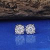 .68 CTW Illusion Stud Earrings Platinum E0222-PT