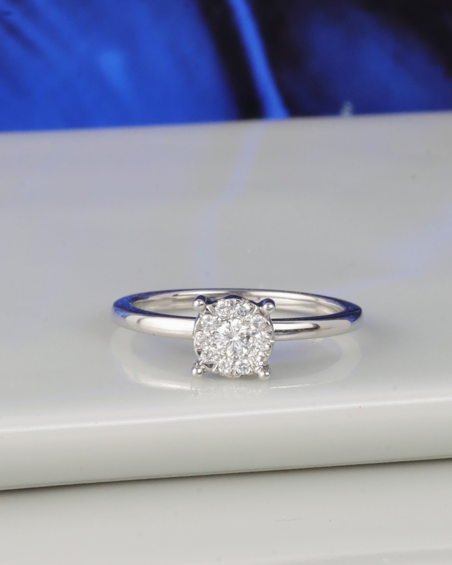 .14 CTW Diamond Illusion Engagement Ring Platinum ER0499-PT