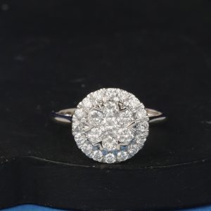 91 CTW Diamond Illusion Ring Platinum JS259R-PT
