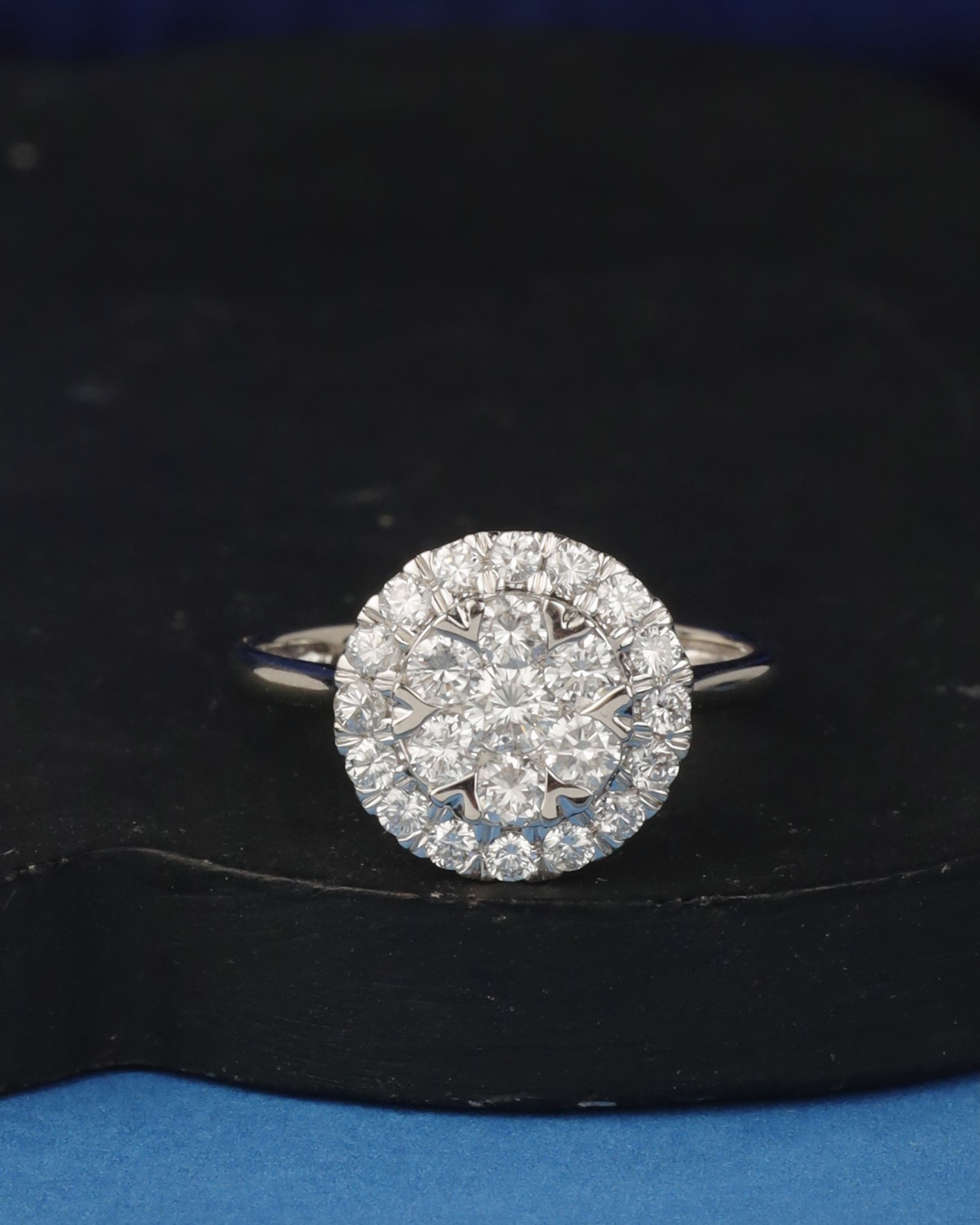 91 CTW Diamond Illusion Ring Platinum JS259R-PT