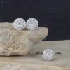 1.33 CTW Diamond Ring &Earrings Platinum & 18 Karat White Gold JS261-PTWG