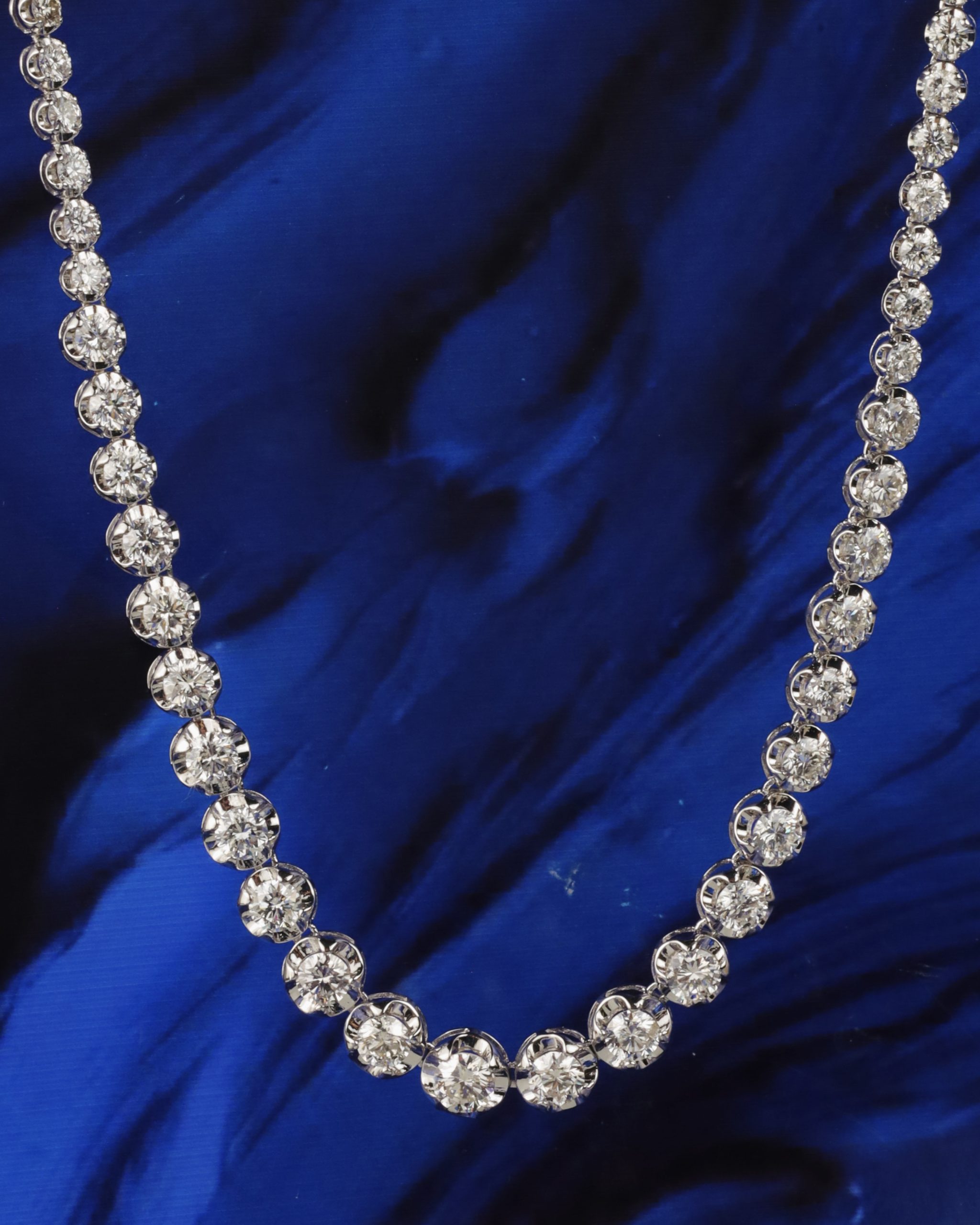 8.01 CTW Diamond Tennis Necklace Platinum N416-PT