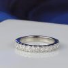.45 CTW Diamond Half Eternity Ring Platinum HE447-PT