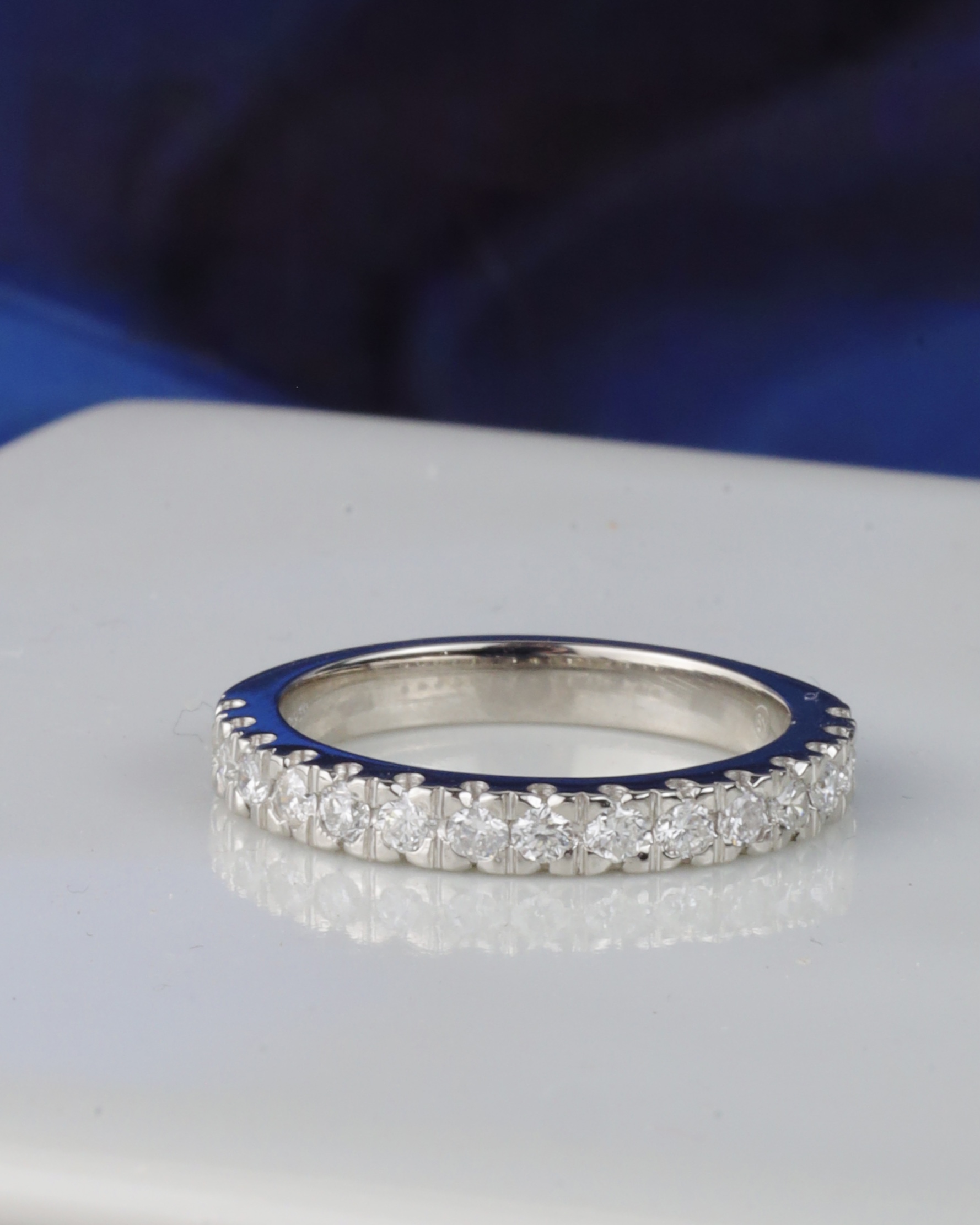 .45 CTW Diamond Half Eternity Ring Platinum HE447-PT